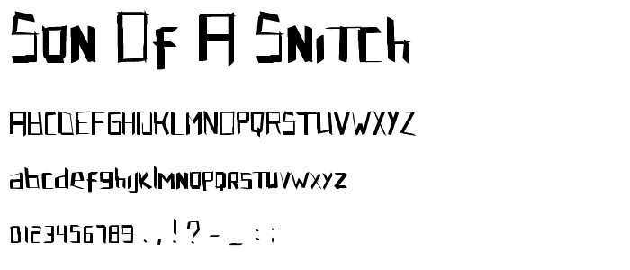 Son of a Snitch font